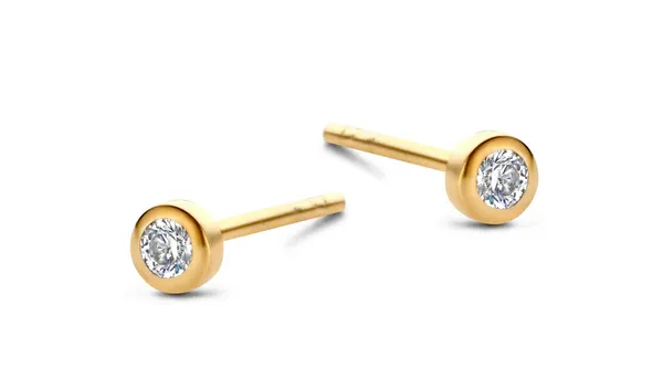 Symphony Ohrringe - vergoldetes Sterlingsilber - Zirkonia